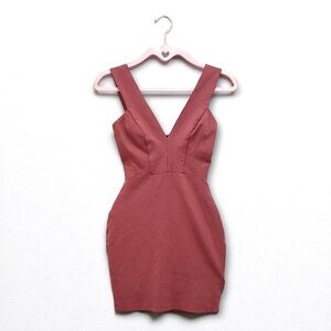 Fashion Nova V-Neck Sleeveless Bodycon Mini Dress